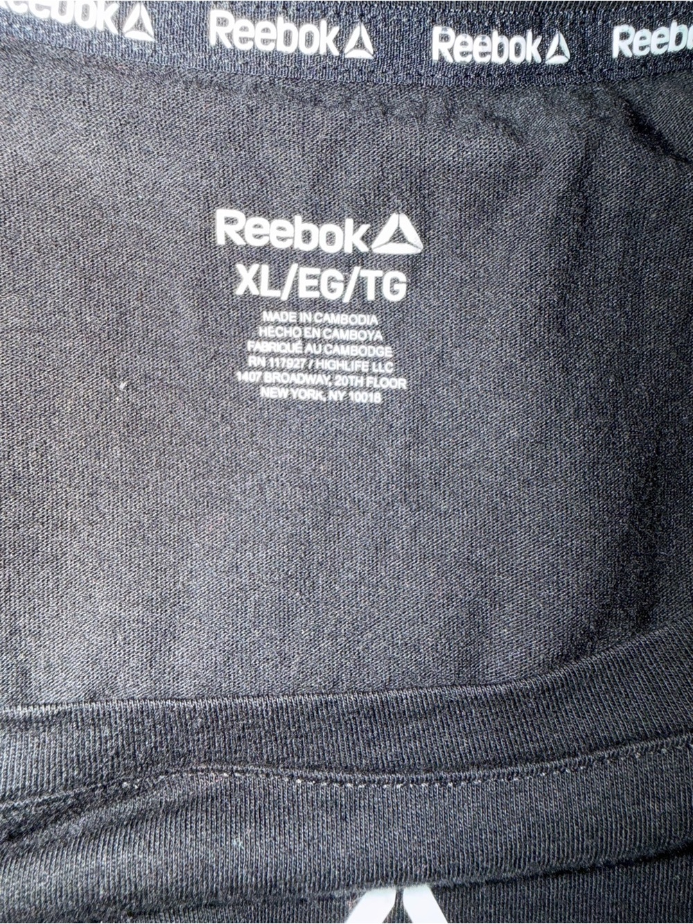 Reebok Short Sleeve Crew Tee — Black, Gray, White/Cream - Picture 5 of 6
